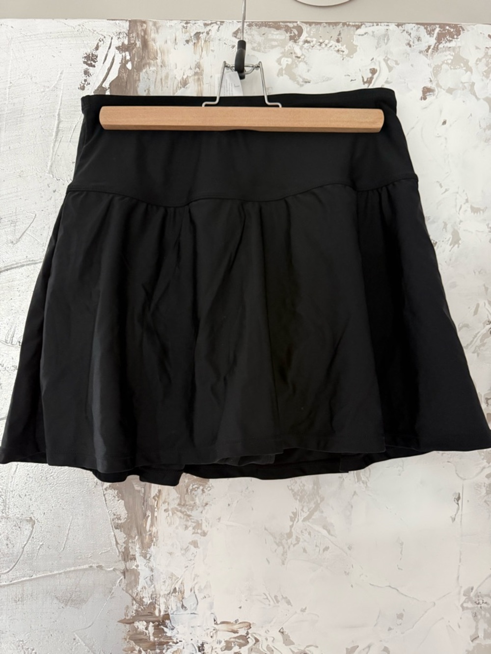 Shapermint Black Swim Sarong Skirt
